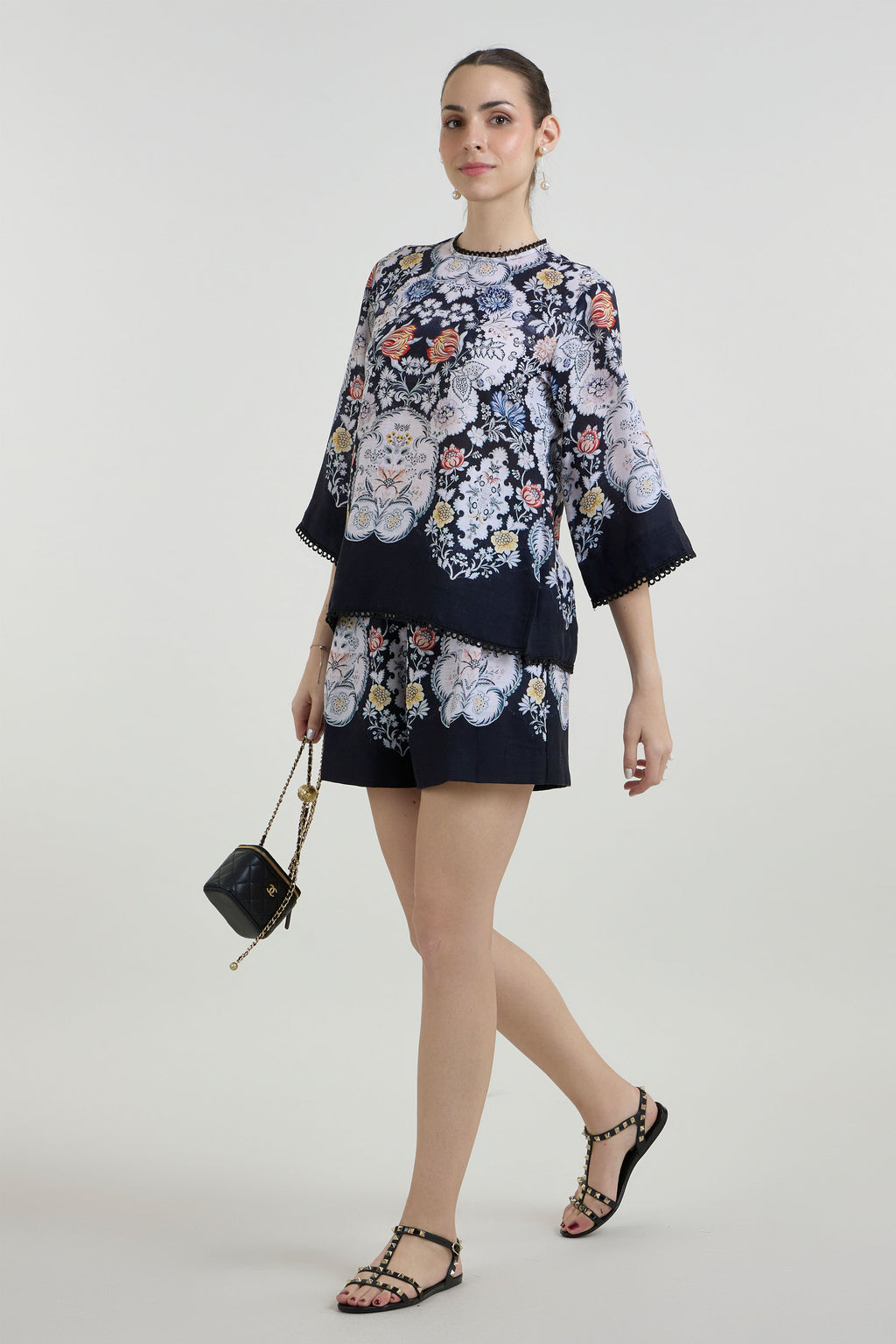 Tunic Top Shorts Black