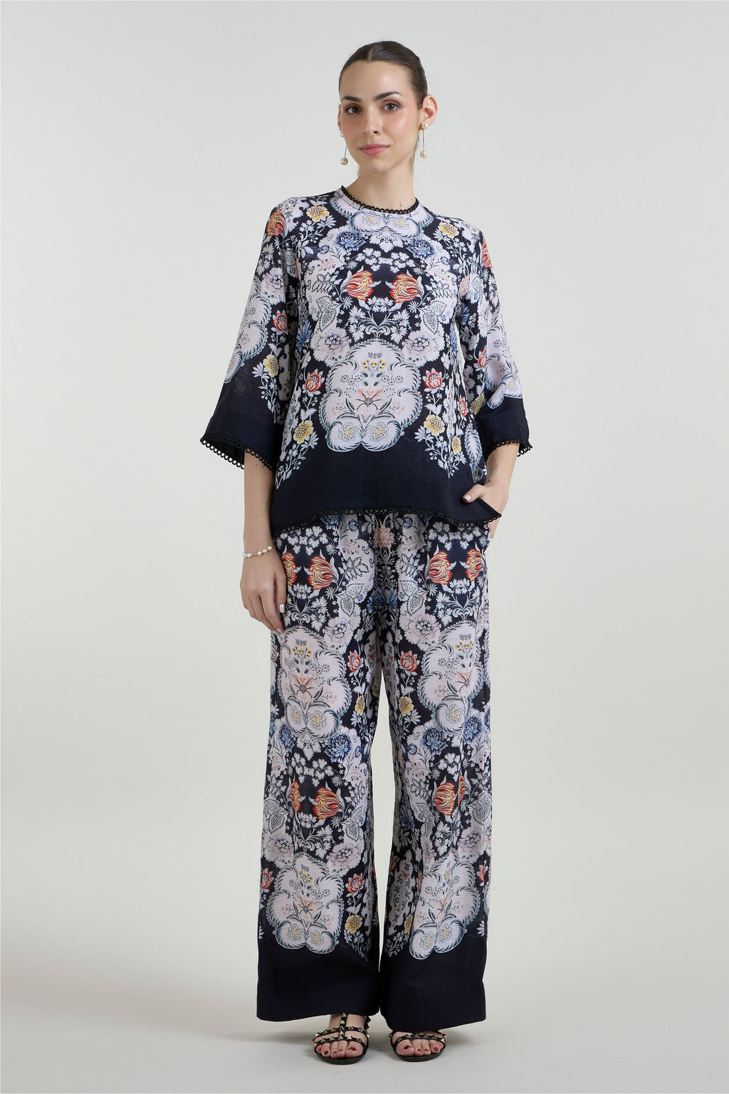 Tunic Top Pant Black