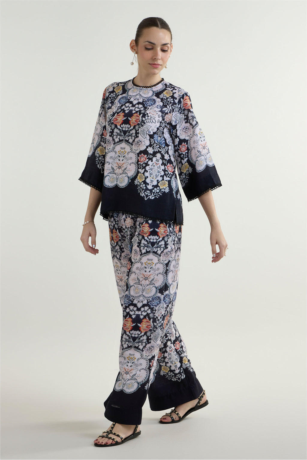 Tunic Top Pant Black