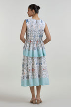 Skirt Top White-Teal