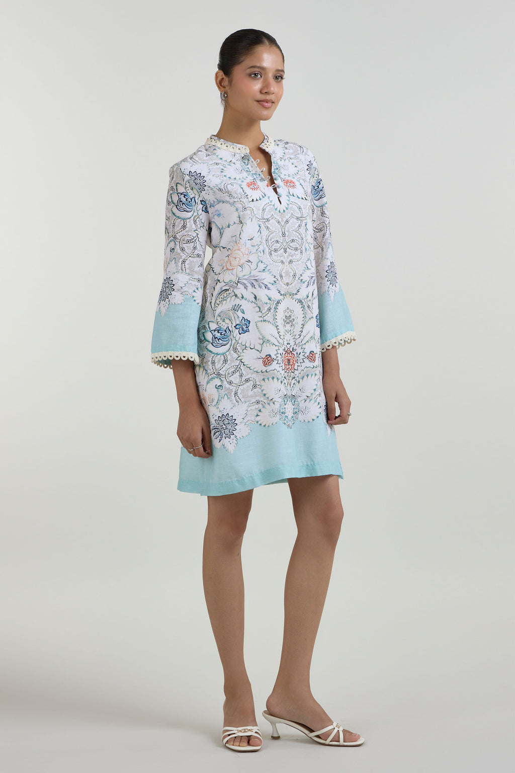 Dress White-Teal