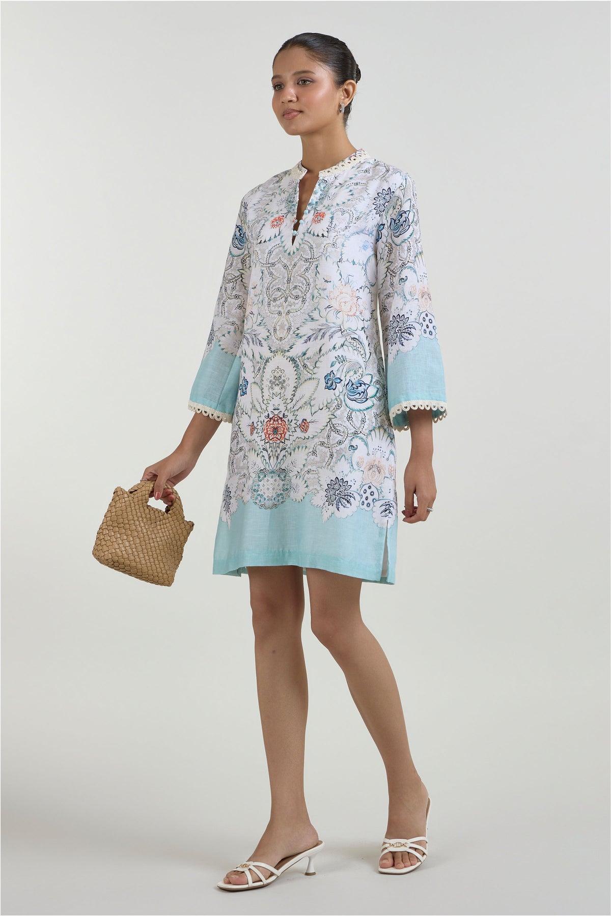 Dress White-Teal