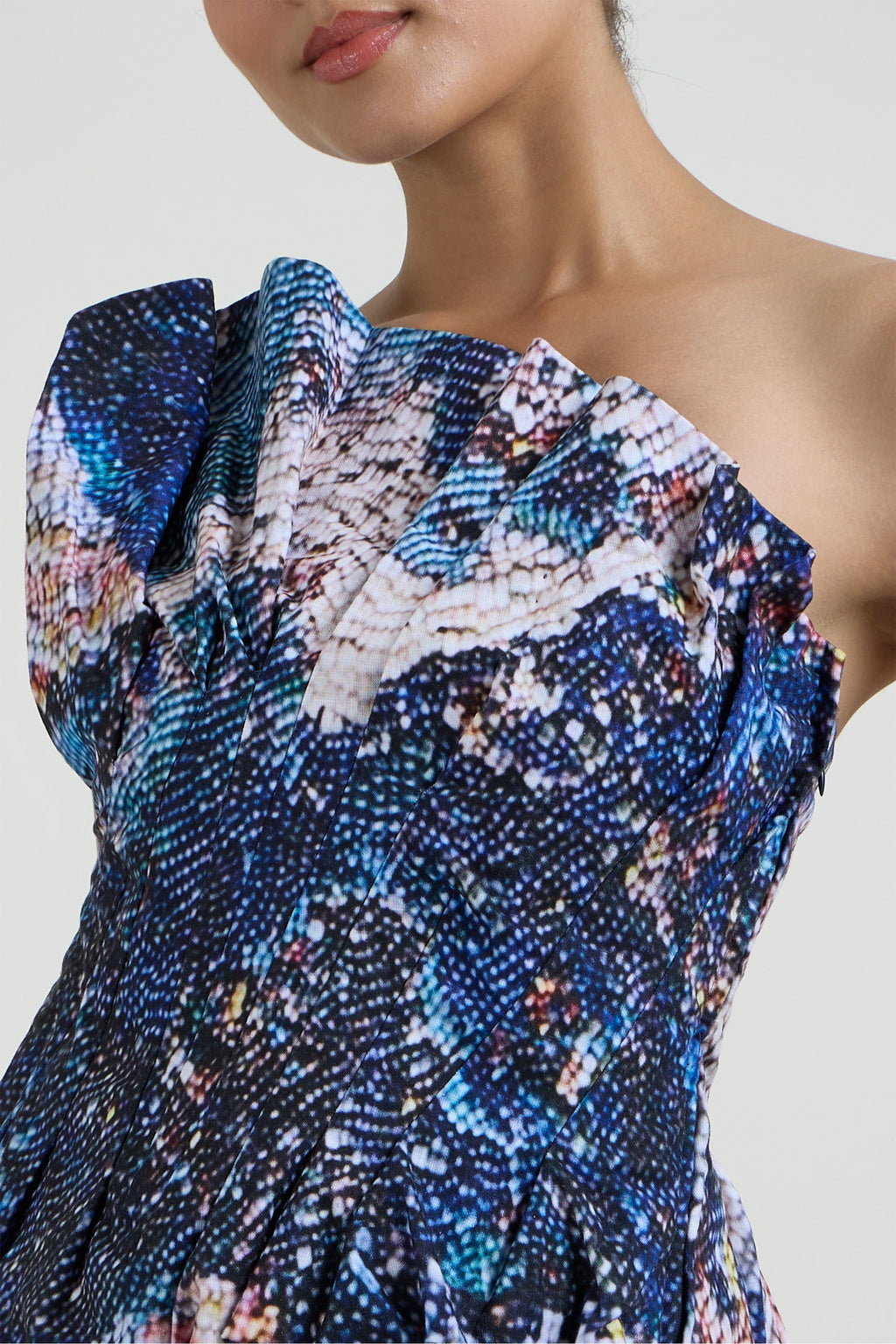 Skirt-Oneshoulder Top Multicolor