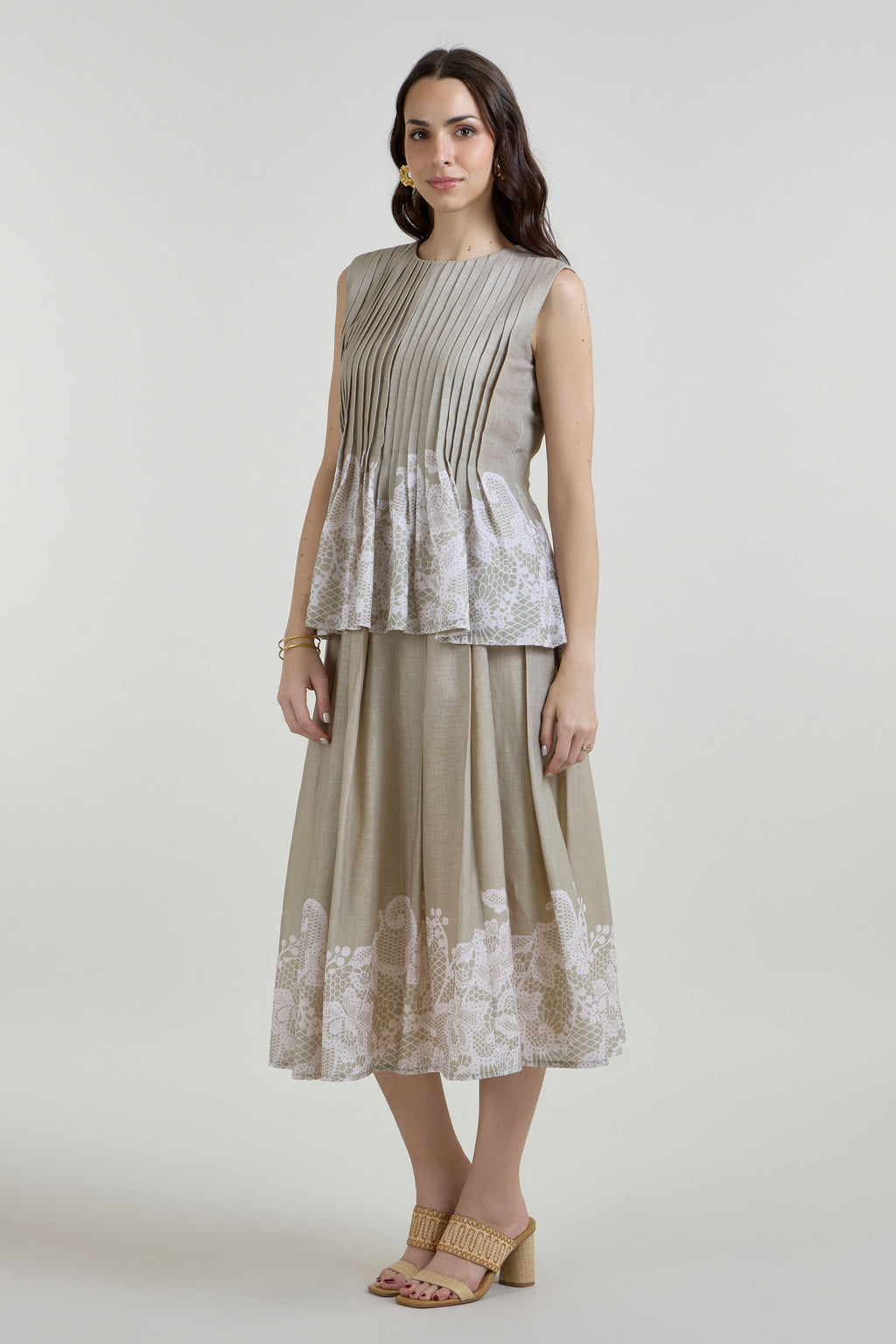 Skirt Top Khaki