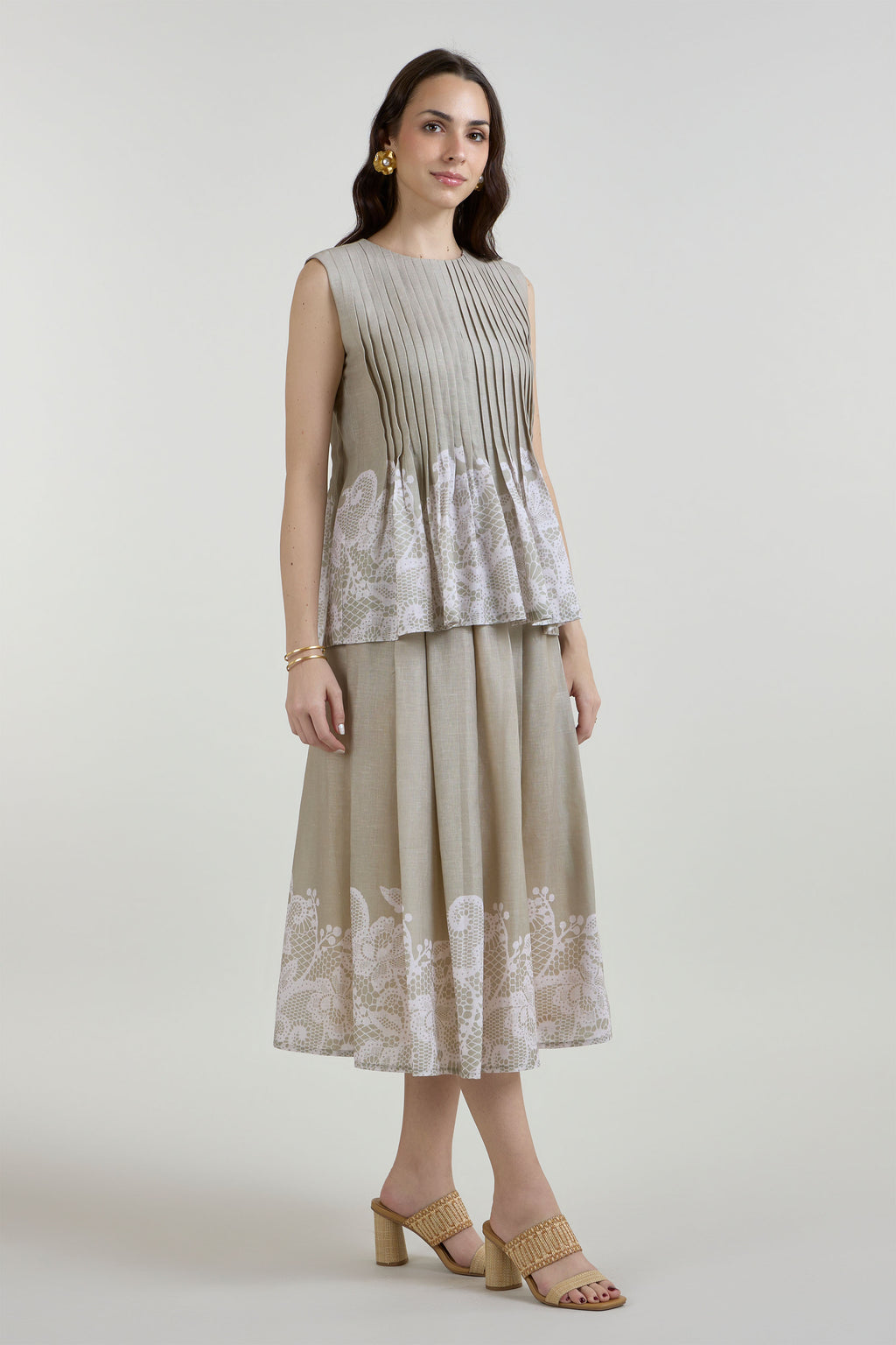 Skirt Top Khaki