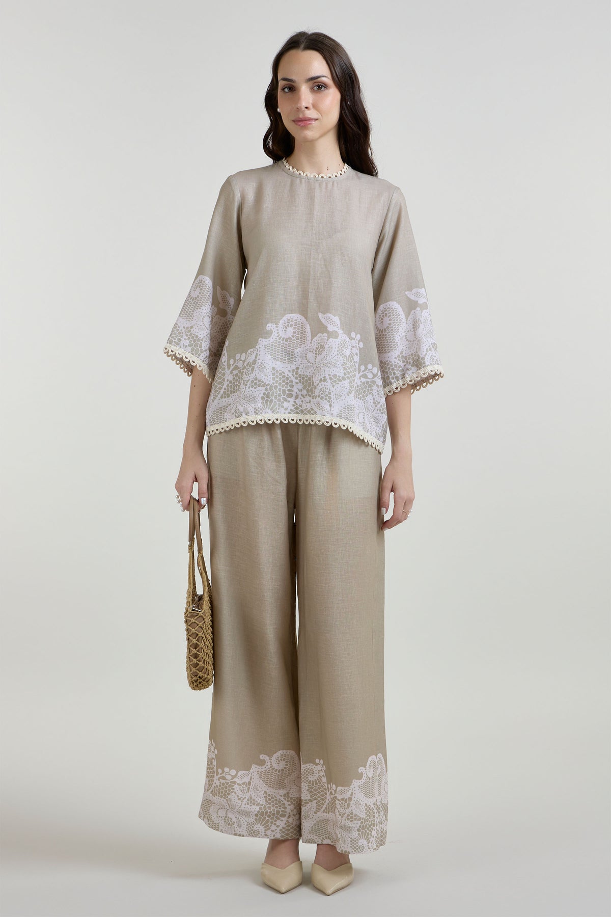 Tunic Top Pant Khaki