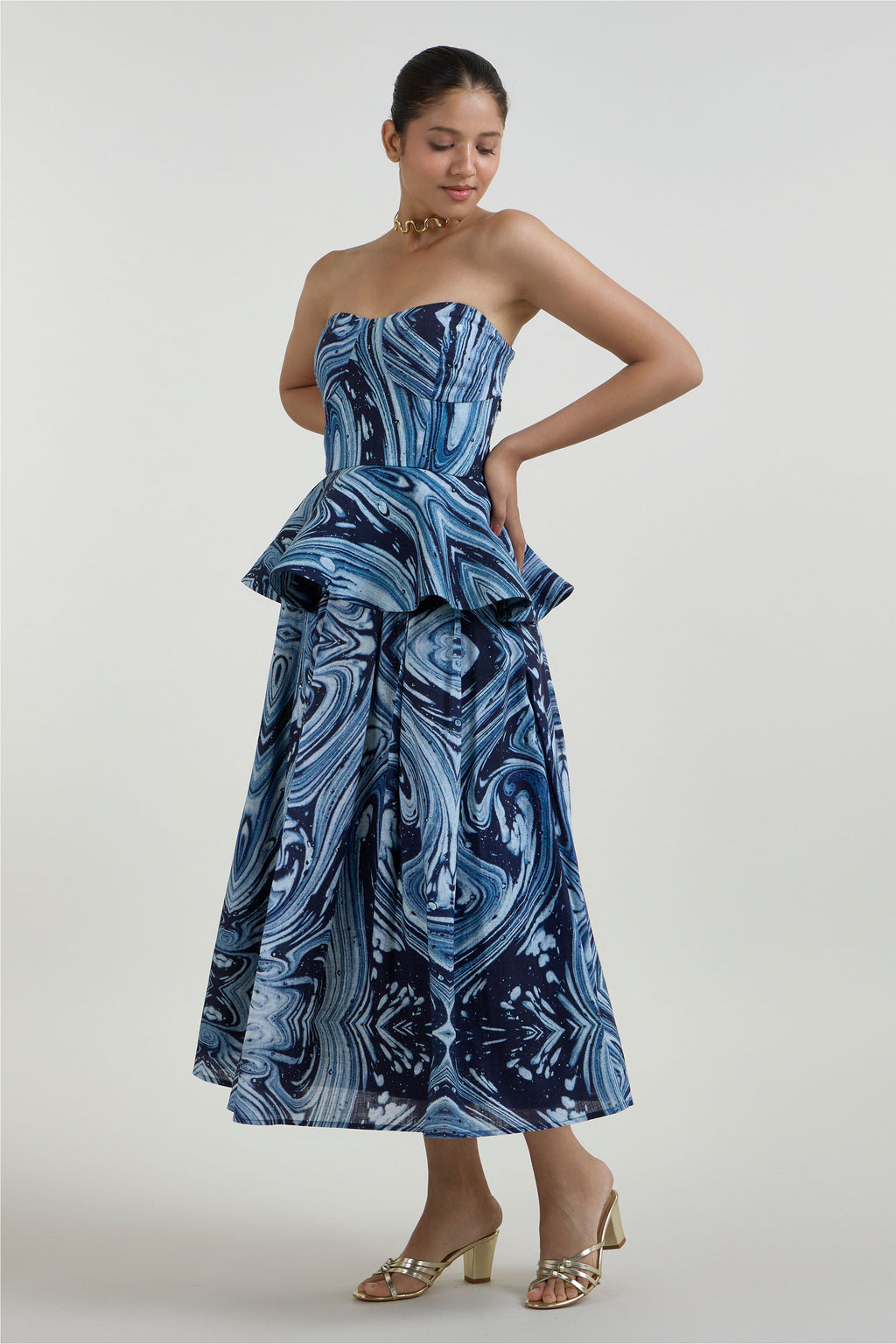 Skirt Peplum Blue