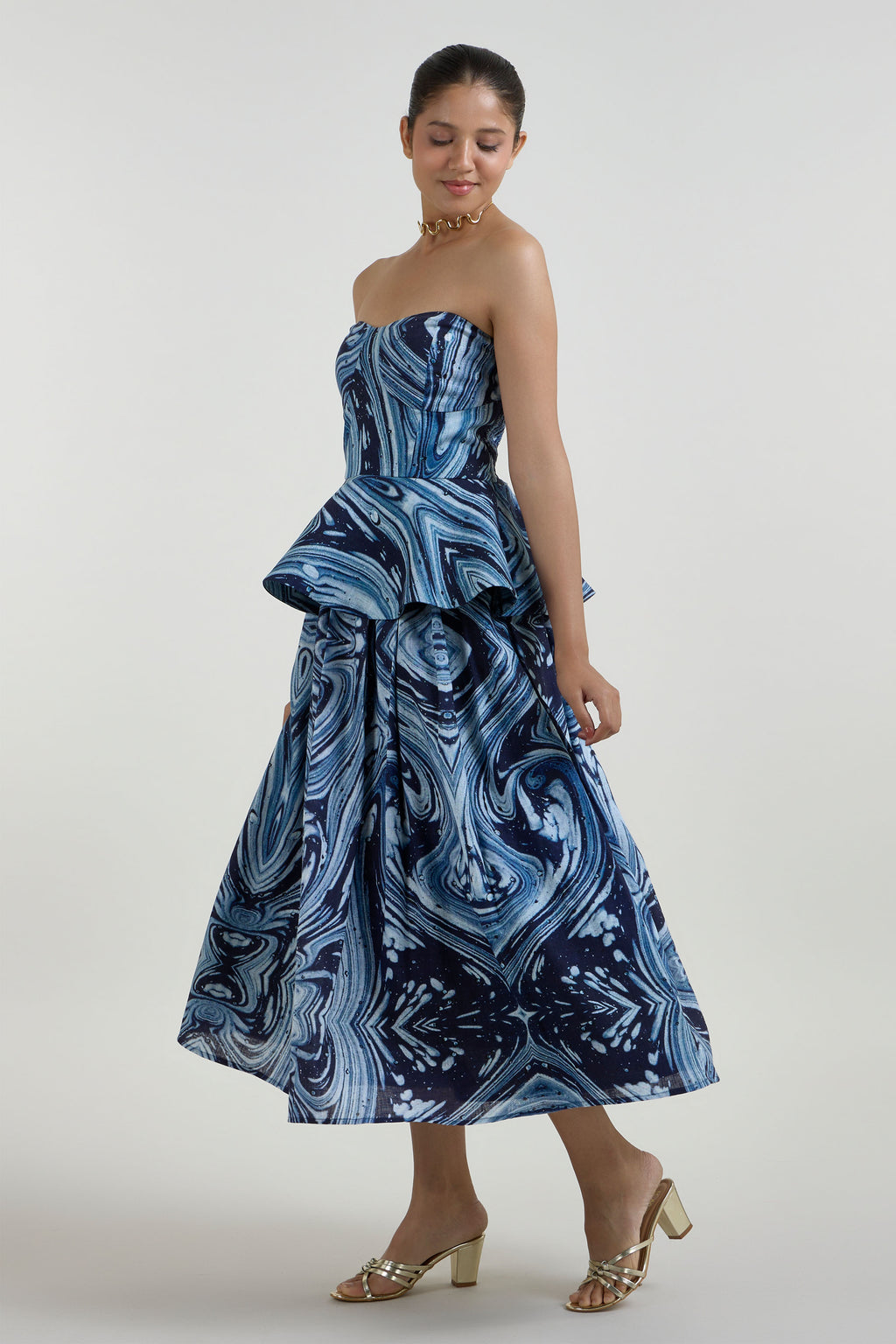 Skirt Peplum Blue