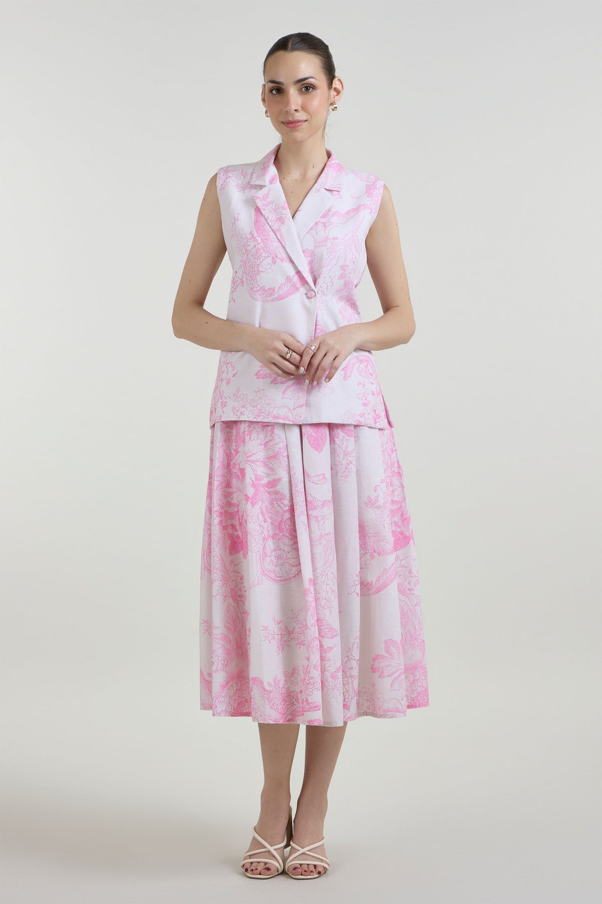 Blazer Skirt Pink Ivory