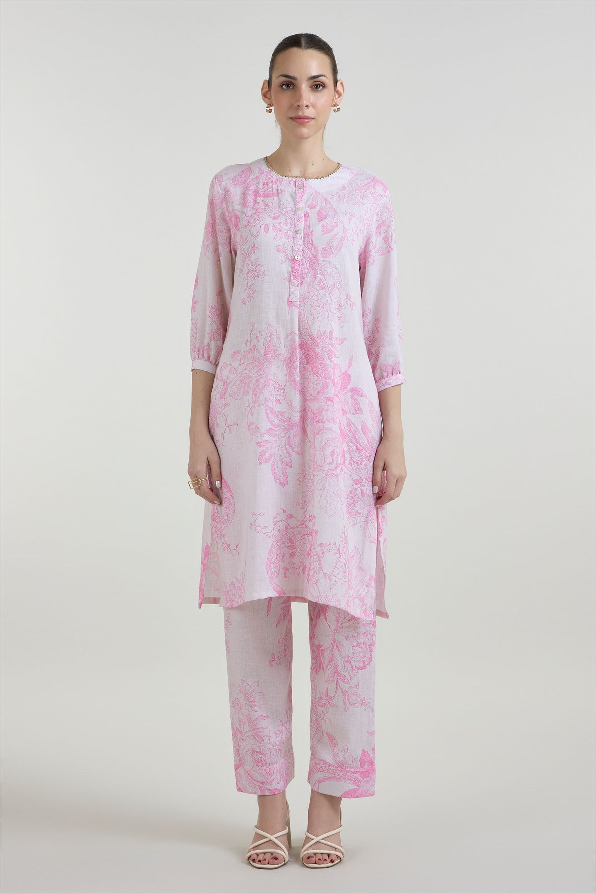 Tunic Pant Pink Ivory