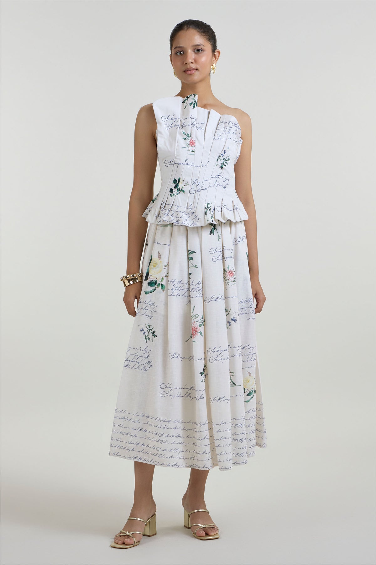 Skirt One-Shoulder Top Ivory
