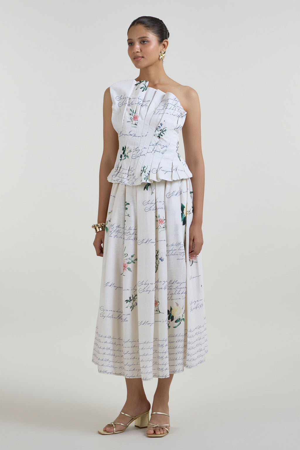 Skirt One-Shoulder Top Ivory
