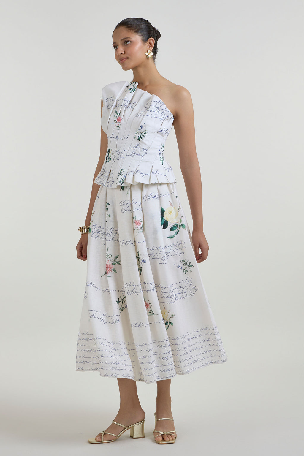 Skirt One-Shoulder Top Ivory
