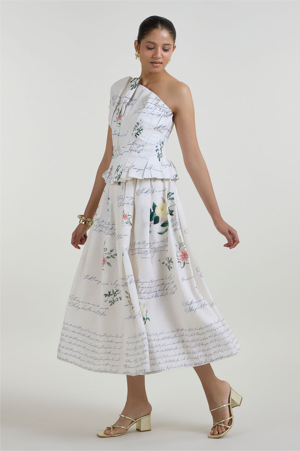 Skirt One-Shoulder Top Ivory