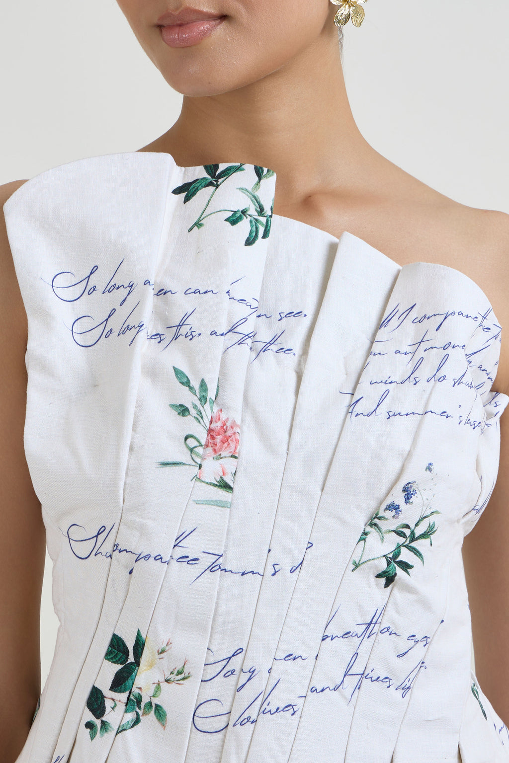 Skirt One-Shoulder Top Ivory