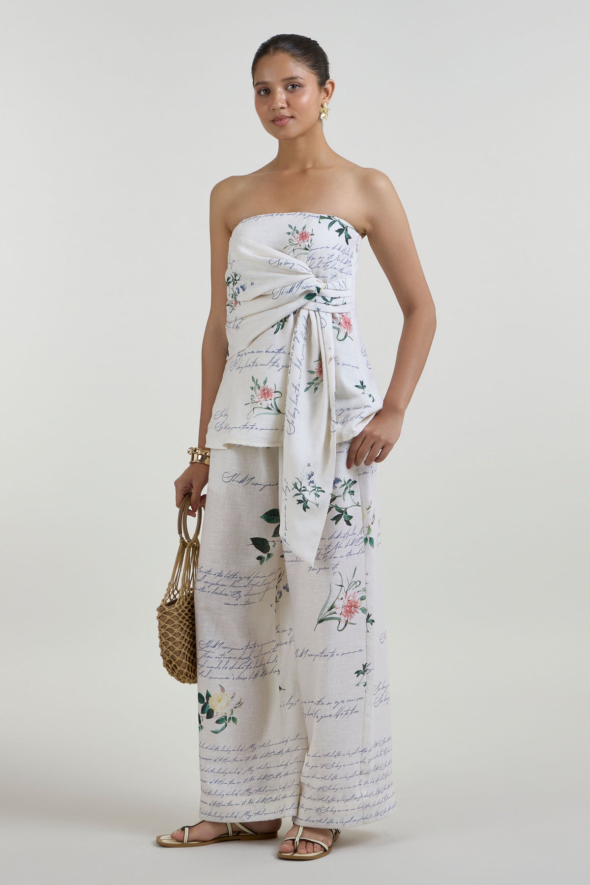 Strapless Top Pant Ivory