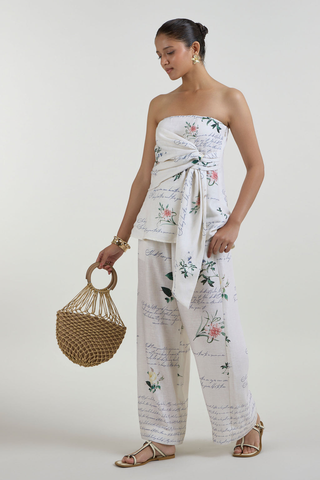 Strapless Top Pant Ivory