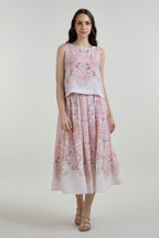 Skirt Top Pink-Brown-Ivory