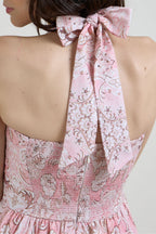 Dress Pink Brown Ivory