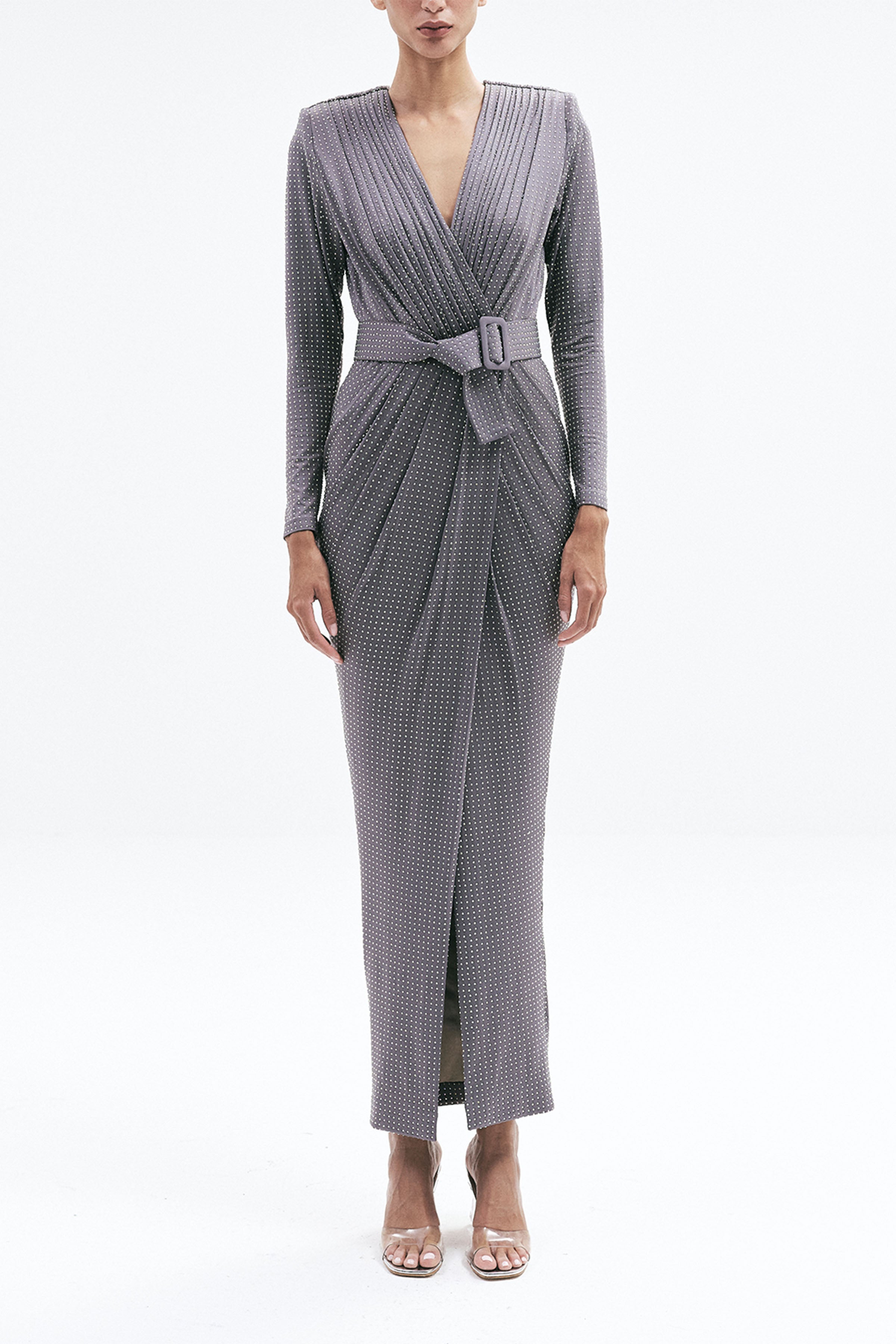 DRESS BELT GREY BLACK SAGE GREEN