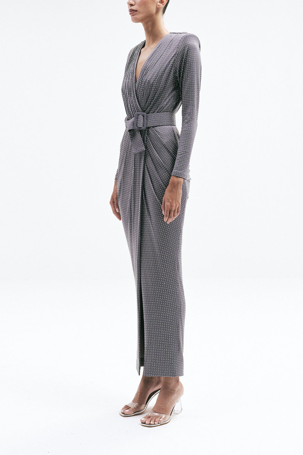 DRESS BELT GREY BLACK SAGE GREEN