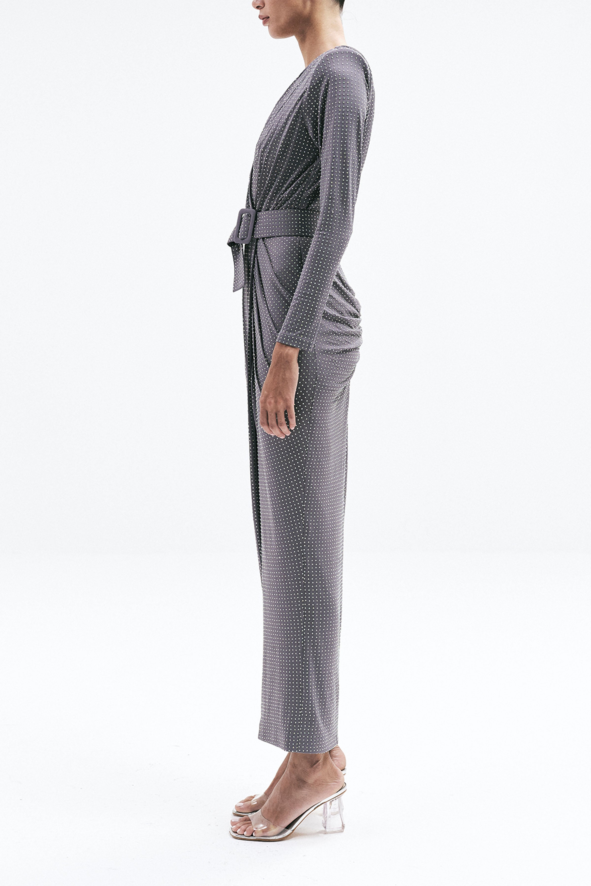 DRESS BELT GREY BLACK SAGE GREEN