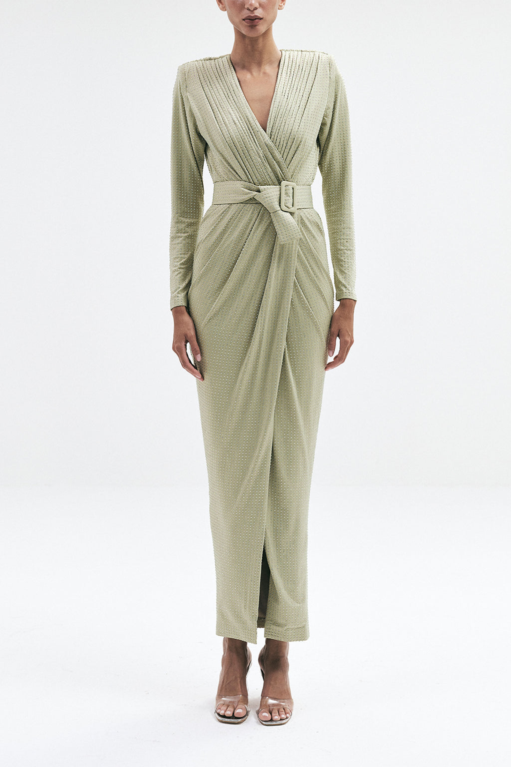 DRESS BELT GREY BLACK SAGE GREEN