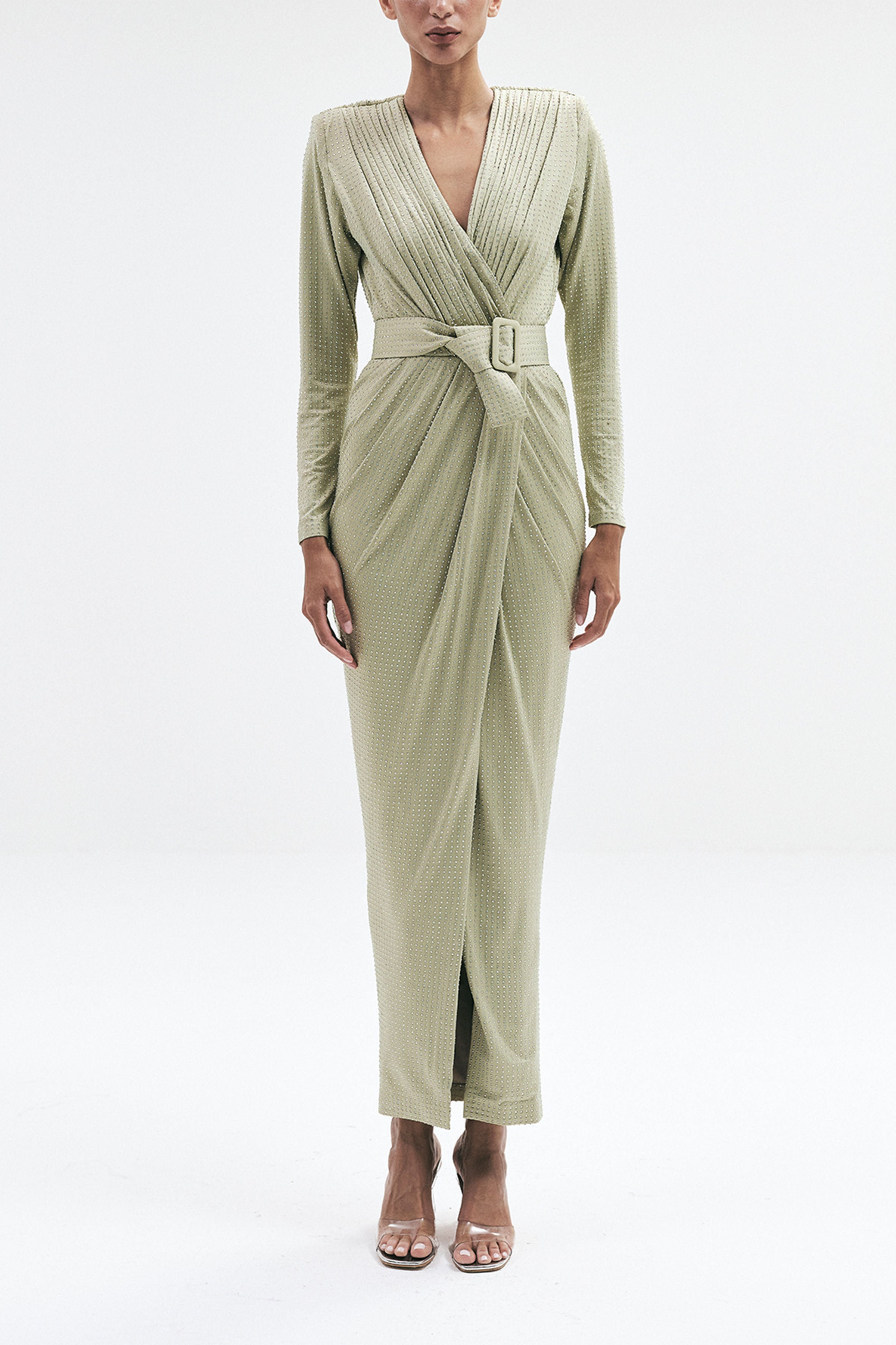 DRESS BELT GREY BLACK SAGE GREEN