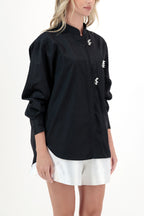 SHIRT BLACK PINK WHITE