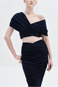 CROP TOP NAVY POWDER BLUE
