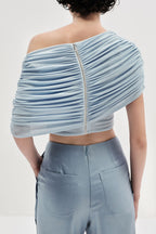 CROP TOP NAVY POWDER BLUE