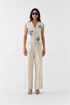 Vest Trouser Set Cream