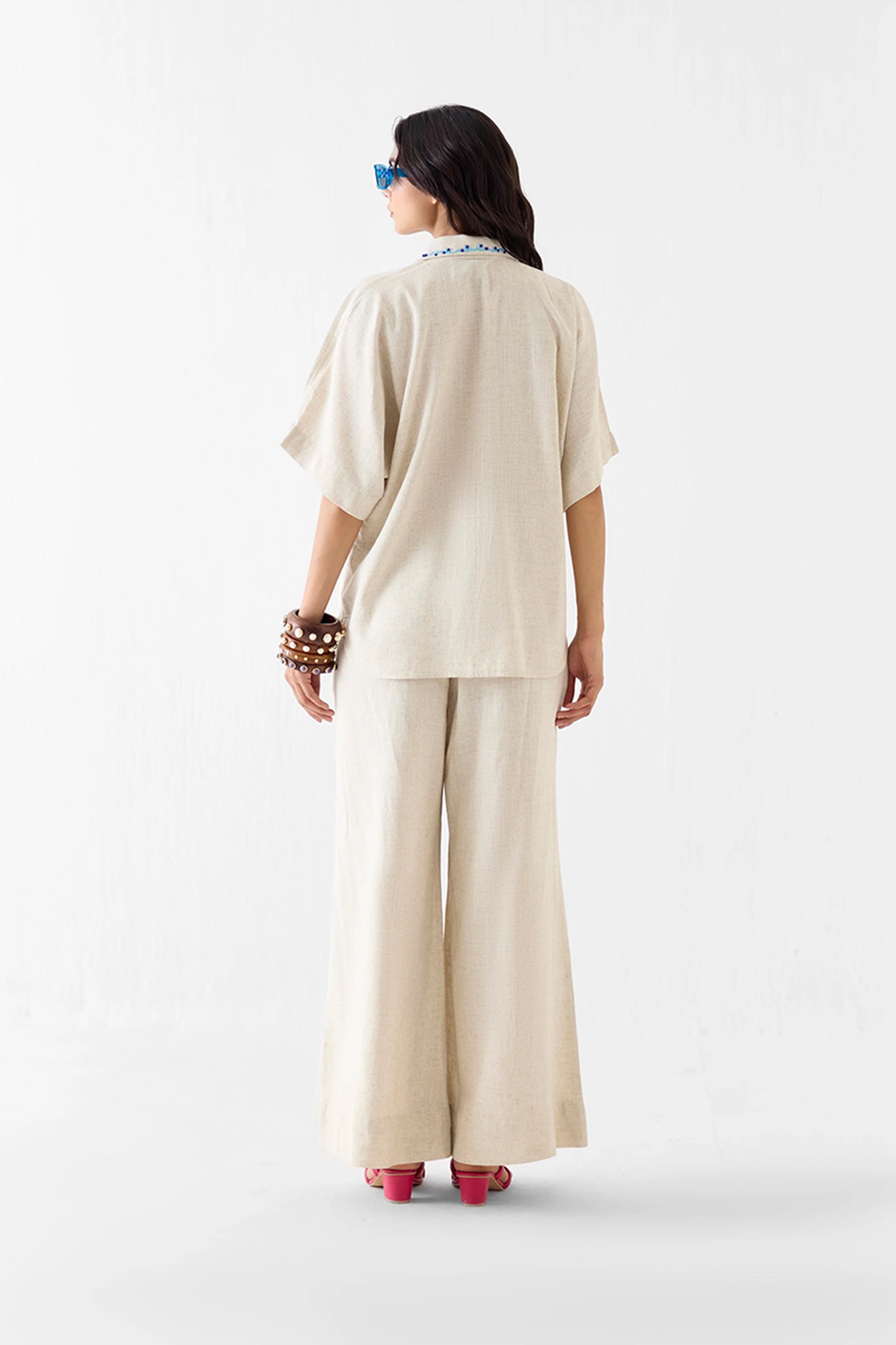 Shirt Trouser Set Cream