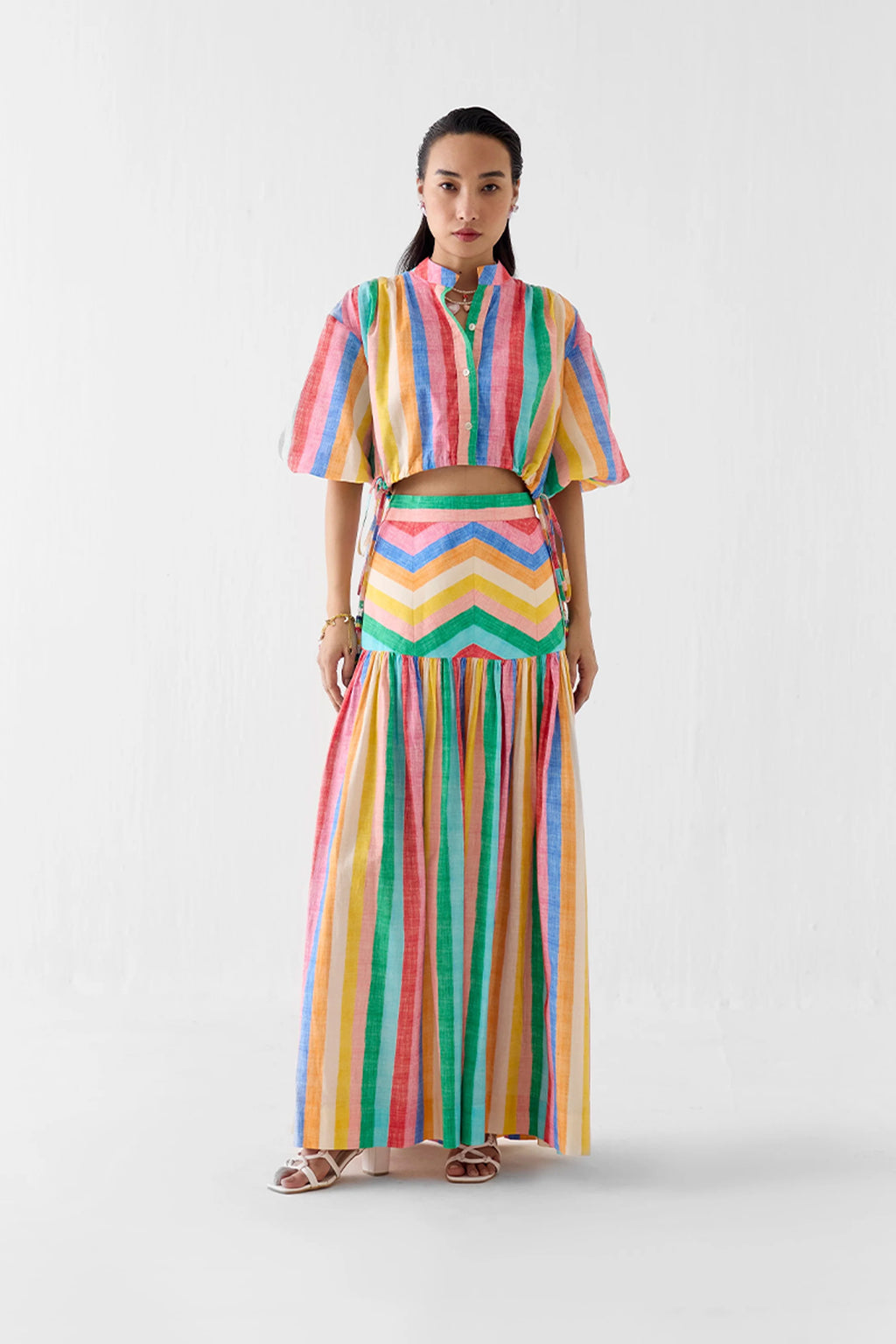 Skirt Shirt Set Rainbow