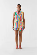 Blazer Shorts Set Rainbow