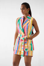 Blazer Shorts Set Rainbow