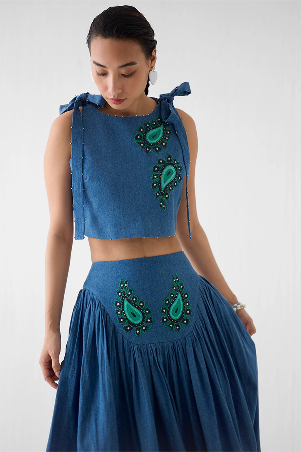 Skirt Top Set Denim