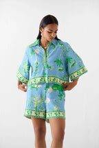 Shirt Shorts Set Blue