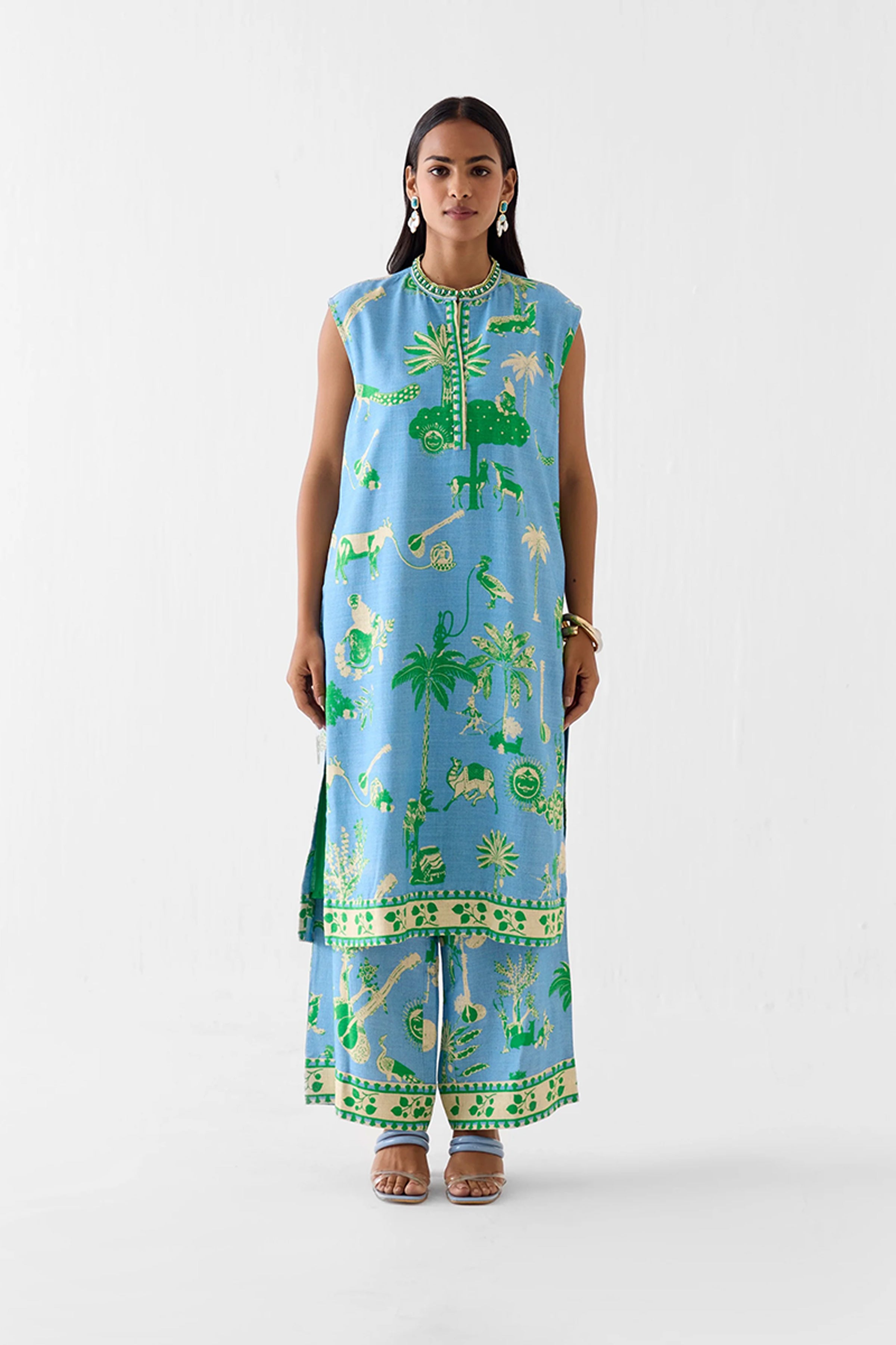 Kurta Pant Set Blue