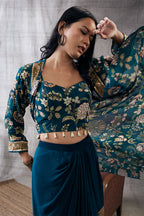 Jacket Blouse Skirt Navy Blue
