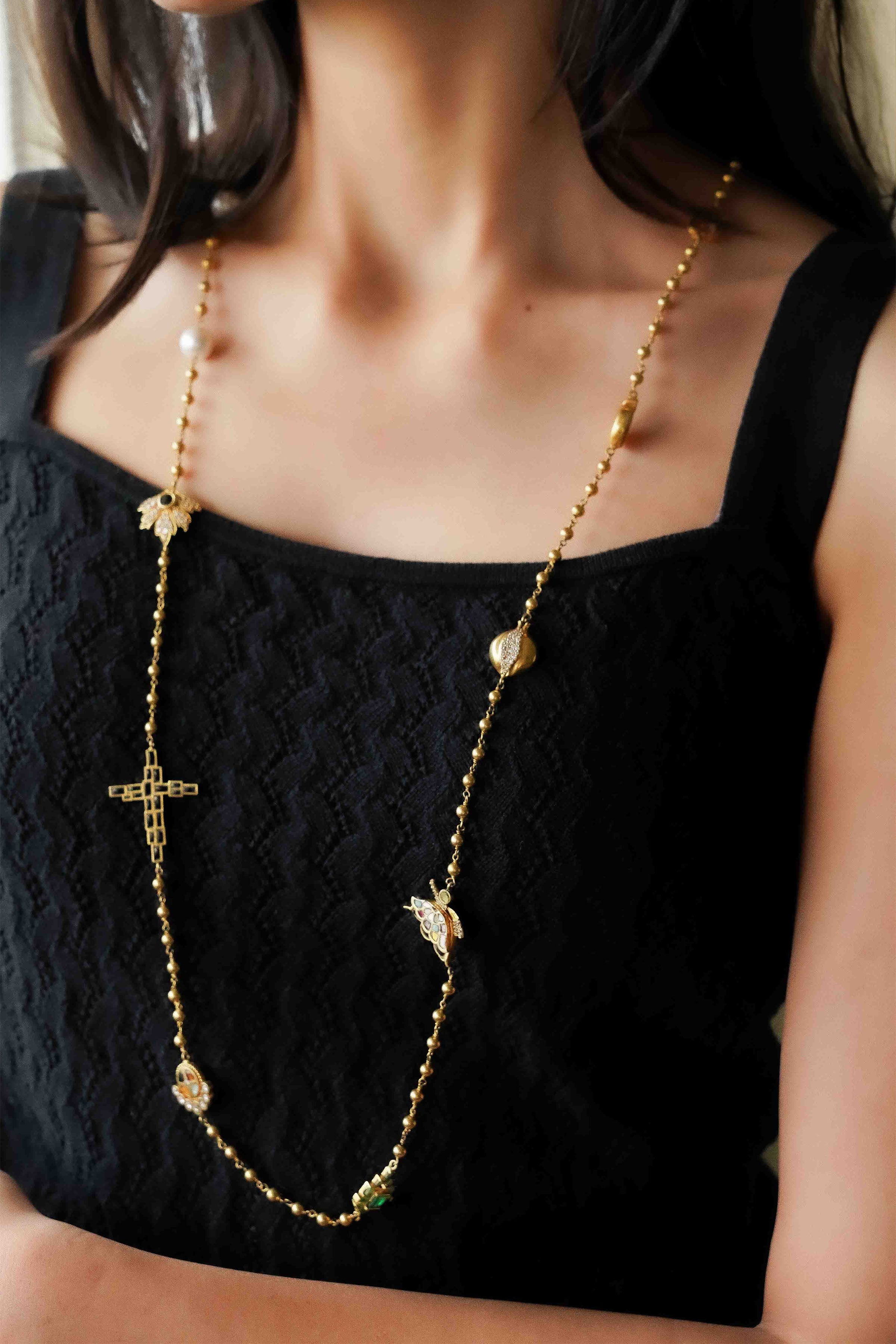 NECKLACE GOLD-MULTI