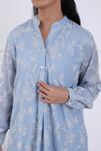 Kurta Pant Blue Pista Green Blush Pink
