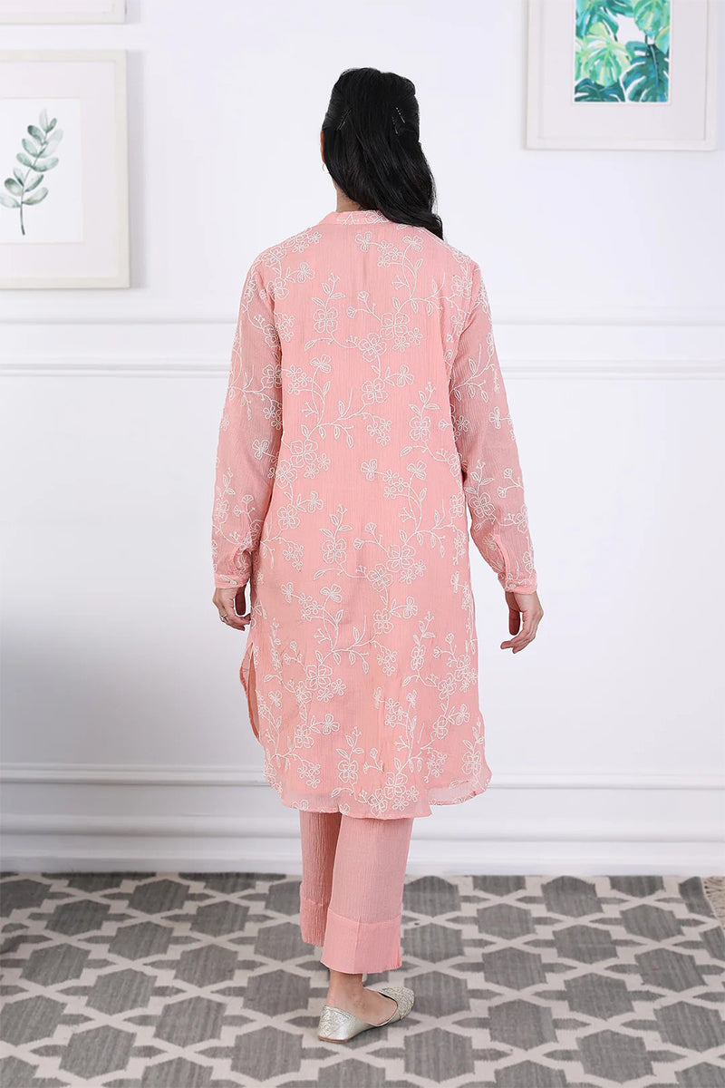 Kurta Pant Blue Pista Green Blush Pink