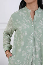 Kurta Pant Blue Pista Green Blush Pink
