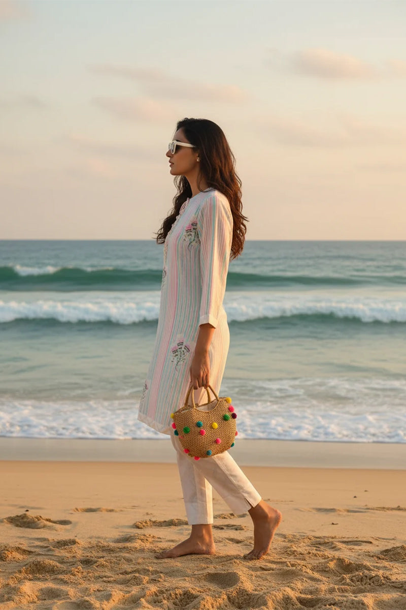 Kurta Pant Aqua Soft Pearl