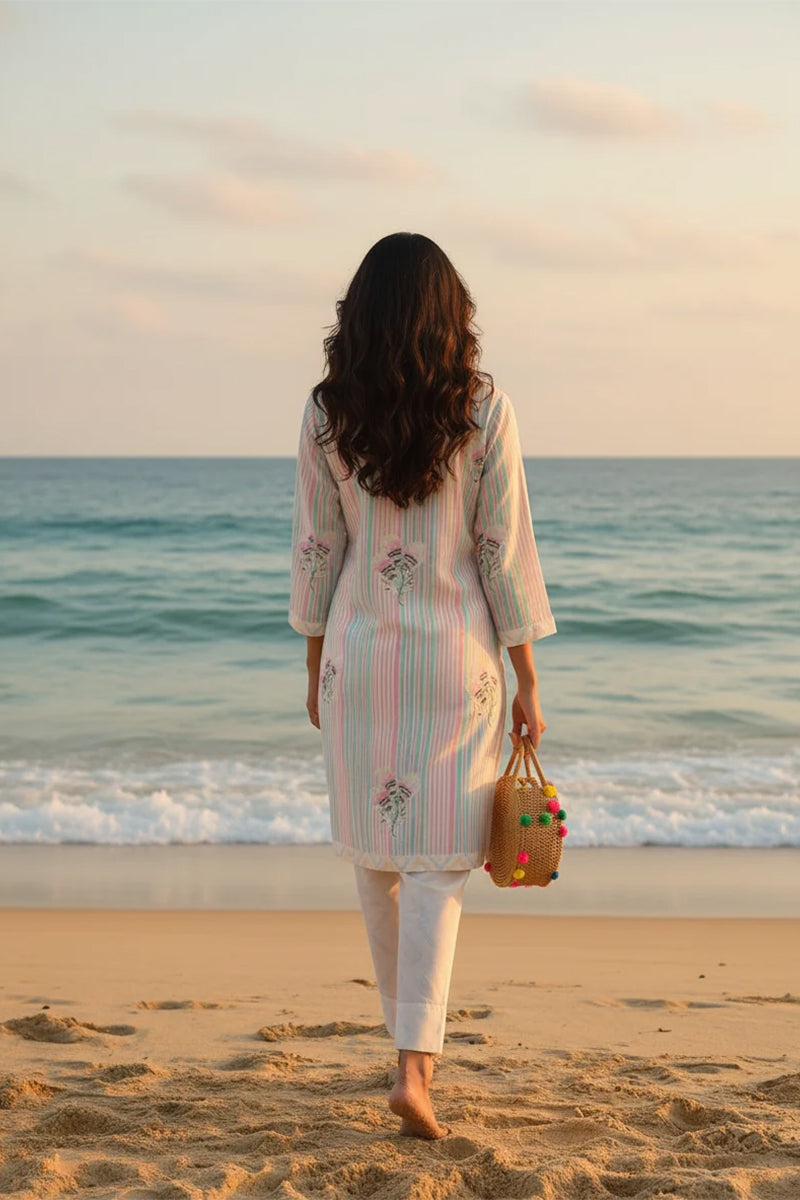 Kurta Pant Aqua Soft Pearl