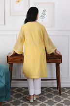 Kurta Pant Minty Blue Butter Yellow