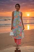 Kurta Pant Blossom Flower Powder