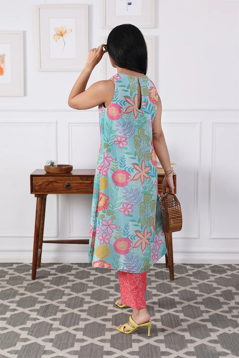 Kurta Pant Blossom Flower Powder