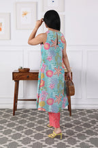Kurta Pant Blossom Flower Powder